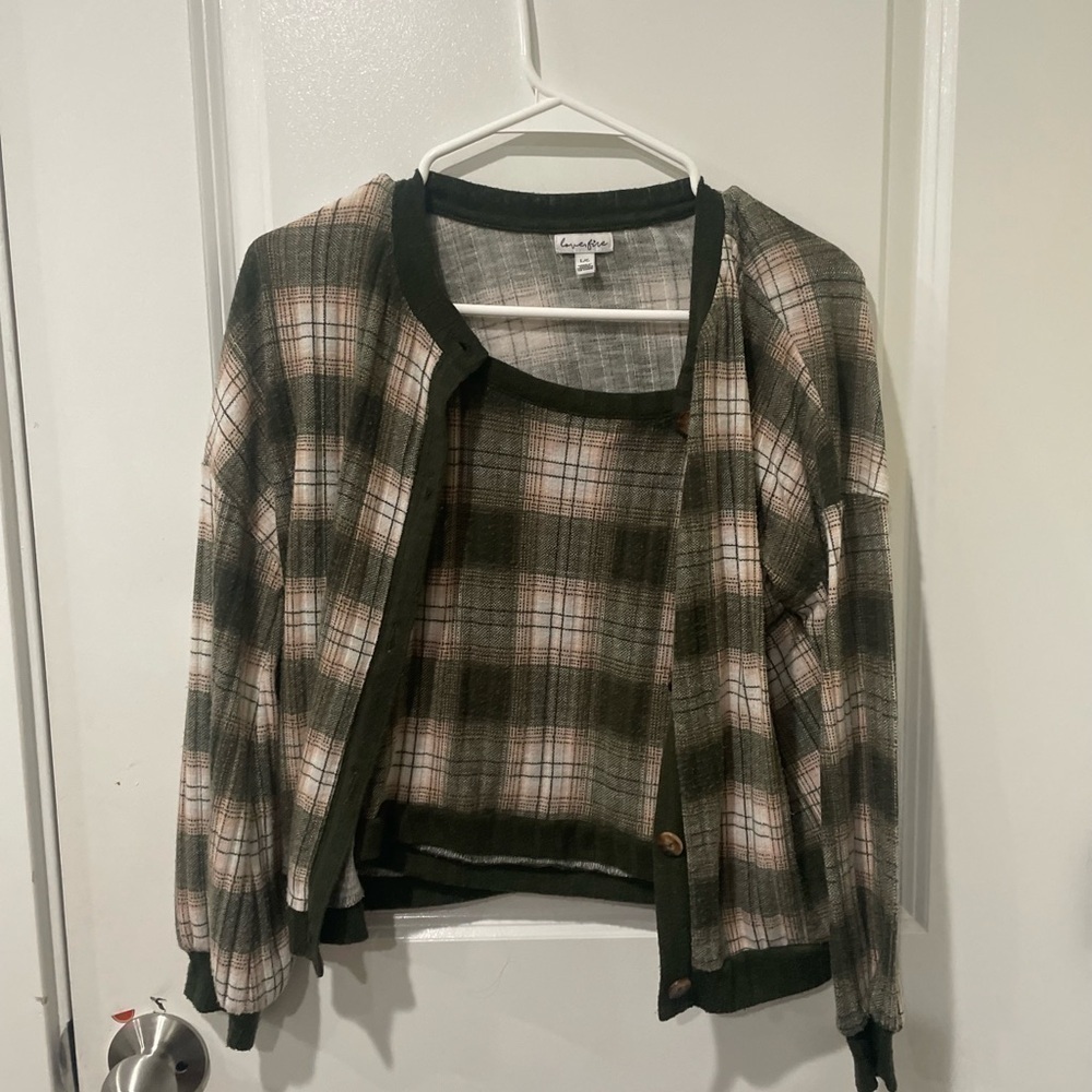 Girls Lovefire Tank and Cardigan Set